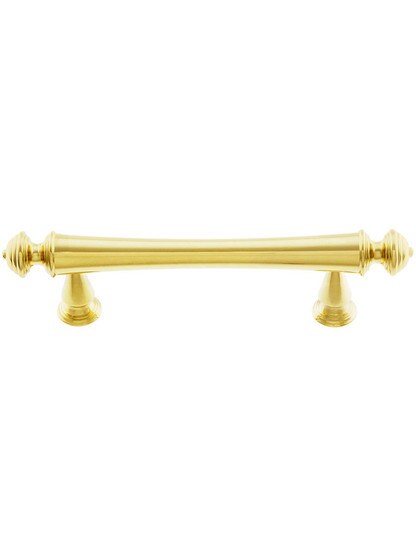 Classical Revival Drawer Pull - 3 inch Center to Center in Unlacquered Brass.